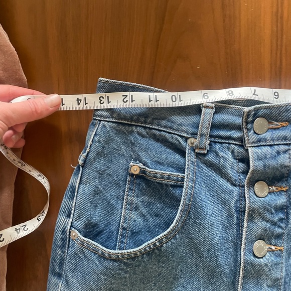 Vintage Billy Blass Button Front Jean midi Skirt - Picture 7 of 9